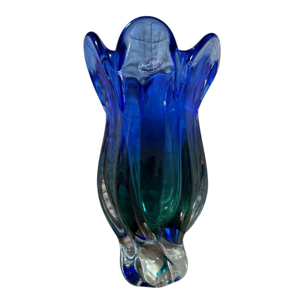 Vintage Royal Gallery Blown Glass Tulip Vase